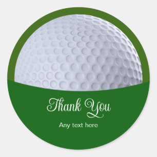 Redonda Clásico Tema De La Pelota De Golf Gracias Pegatina