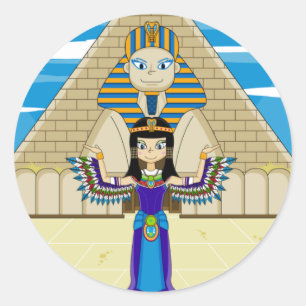 Redonda Cleopatra en el Gran Pegatina Esfinge
