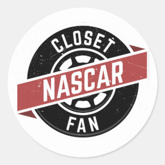 Redonda ClosetNASCARFan Pegatina