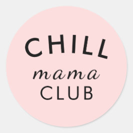 Redonda Club Cool Mama Pegatina Rosa Melocotón