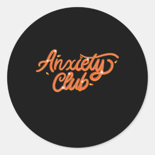 Redonda Club de Ansiedad - Pegatina de Salud Mental