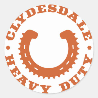 Redonda Clydesdale Pegatina del "deber pesado" de la tuber