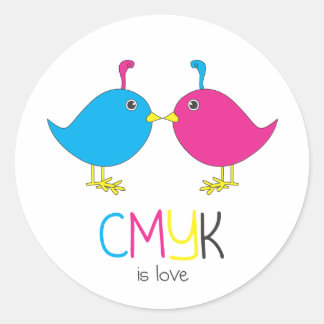 Redonda cmyk es pegatina de amor
