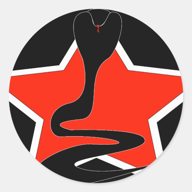 Redonda Cobra con pegatina de Red Star (Anverso)