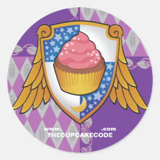 Redonda CÓDIGO DE CUPCAKE - Pegatina