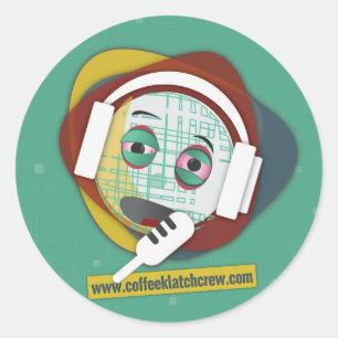 Redonda Coffee Klatch Crew Pegatina