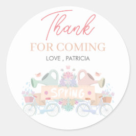 Redonda Color de la luz de primavera Gracias Pegatina