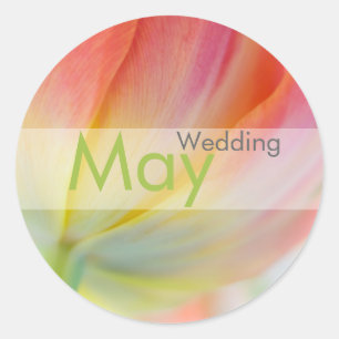 Redonda Colores de la primavera ・ Pegatina del Boda de may