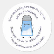 Cómico poema Salty Couplet Pegatina "Bamboo"