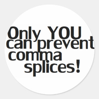 Redonda 'Comma Splices' Whats Pegatina