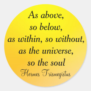 Redonda COMO ARRIBA, TAN DEBAJO del pegatina