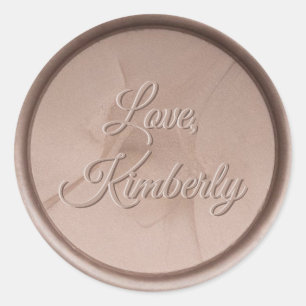 Redonda Con amor Hazel Wax Seal Pegatina