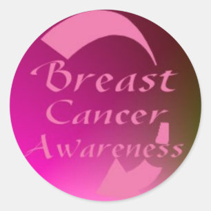Redonda Conciencia sobre el cáncer de mama III Pegatina