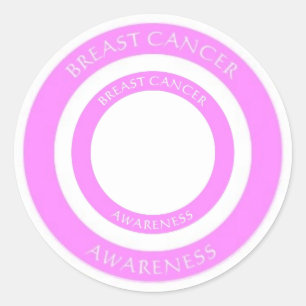 Redonda Conciencia sobre el cáncer de mama Pegatina II