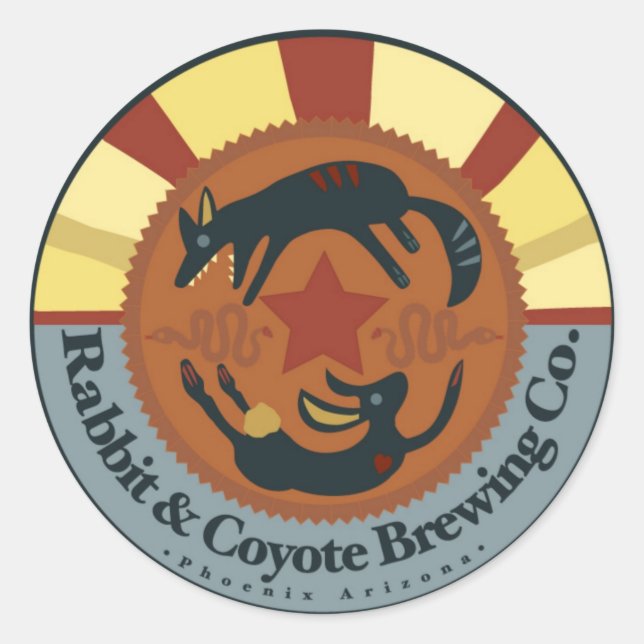 Redonda Conejo y Pegatina de elaboración de coyote (Anverso)