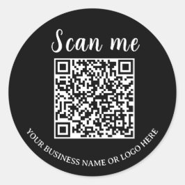 Redonda Conexión instantánea: Pegatina de código QR empres