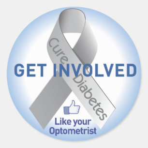 Redonda Consiga al pegatina implicado de la diabetes