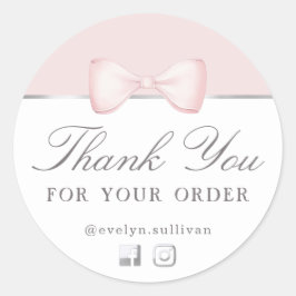 Redonda Coquette rosado de negocios gracias pegatina