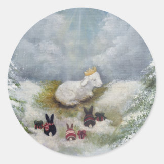 Redonda Cordero de Dios Pegatina