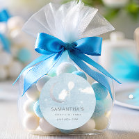 Cordero pequeño con globo Pegatina redondo clásico