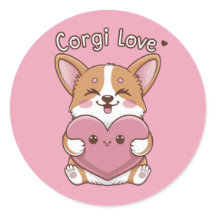 Corgi Love Pegatina