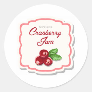 Redonda Cranberry Jam Pegatina