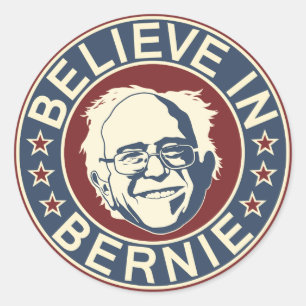 Redonda Crea en el pegatina de Bernie (V2)