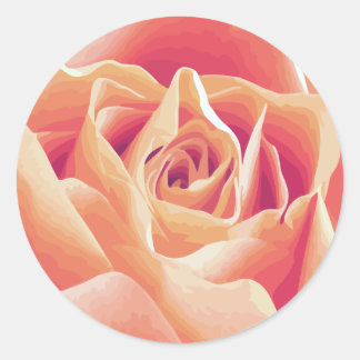 Redonda Cream Pink Rose Pegatina