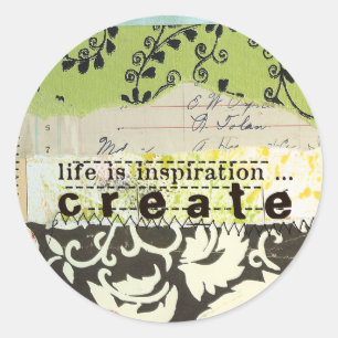 Redonda crear pegatina