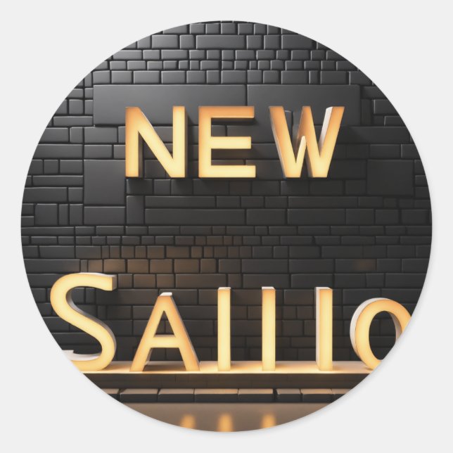 Redonda Crear su propio Pegatina (Anverso)