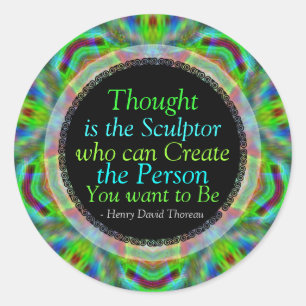 Redonda Creativos pensamientos citan a Pegatina de arte Pe