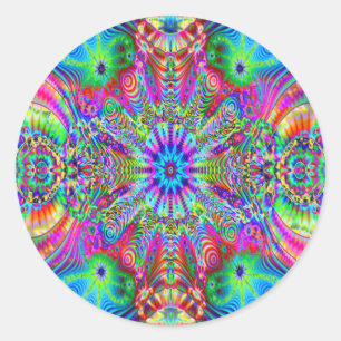 Redonda Creatrip cósmico - Pegatina psicodélico