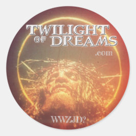 Redonda ¿Crepúsculo de los sueños WWZJD? Pegatina
