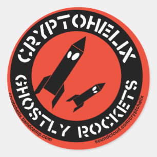 Redonda Cryptohelix - pegatina de Cohetes Ghostly