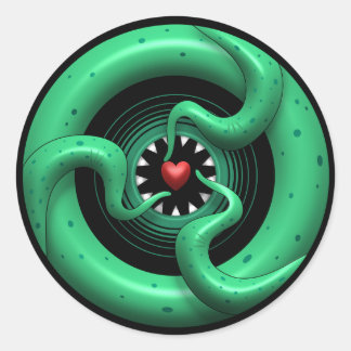 Redonda Cthulhu Heart Pegatina