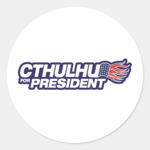 Redonda Cthulhu para Presidente Pegatina