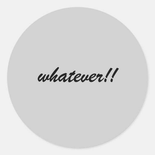 Redonda Cualquier Pegatina (Anverso)