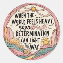 Redonda Cuando el mundo se siente Pegatina