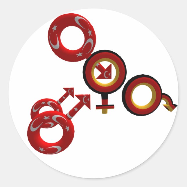 Redonda Cuckold pegatina (Anverso)