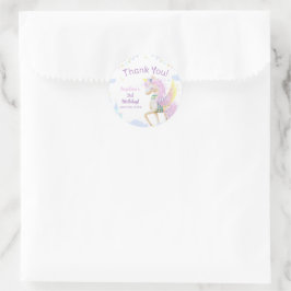 Redonda Cumpleaños del Pegatina Redondo clásico.