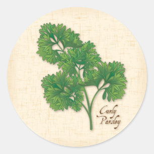 Redonda Curly Parsley Pegatina