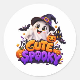 Redonda Cute Kawaii Pegatina de Fantasma de Halloween – Ad