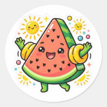 Cute Kawaii Rodaja De Sandía Inflable Pegatina De 