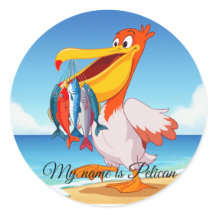 Cuto Personalizado Pelican con Pegatina de pescado