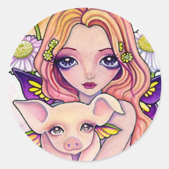 Redonda * Daisy Night Adventure* Pegatina (Anverso)