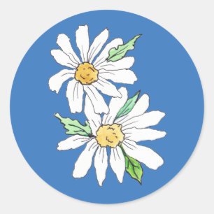 Redonda Daisy Pegatina