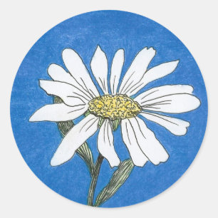 Redonda Daisy Pegatina