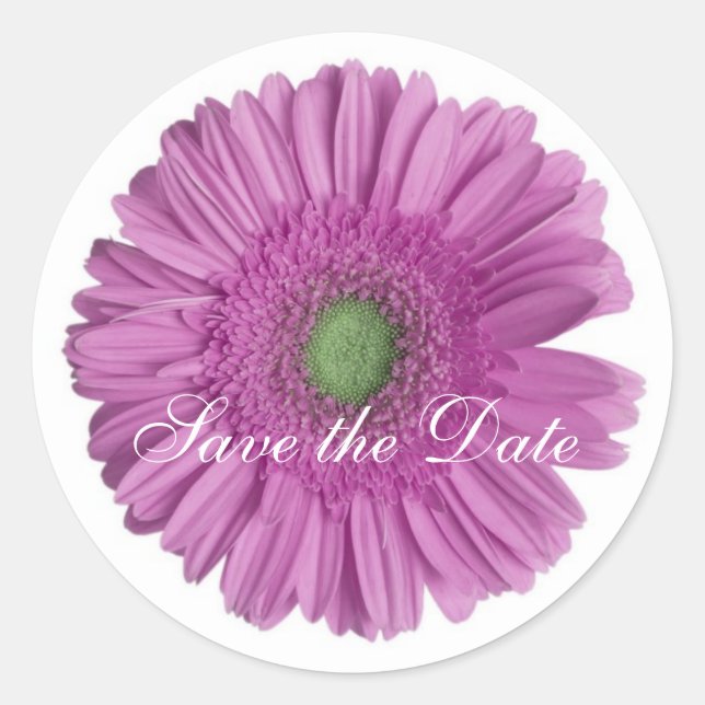 Redonda Daisy Personalizado Pegatina Floral (Anverso)