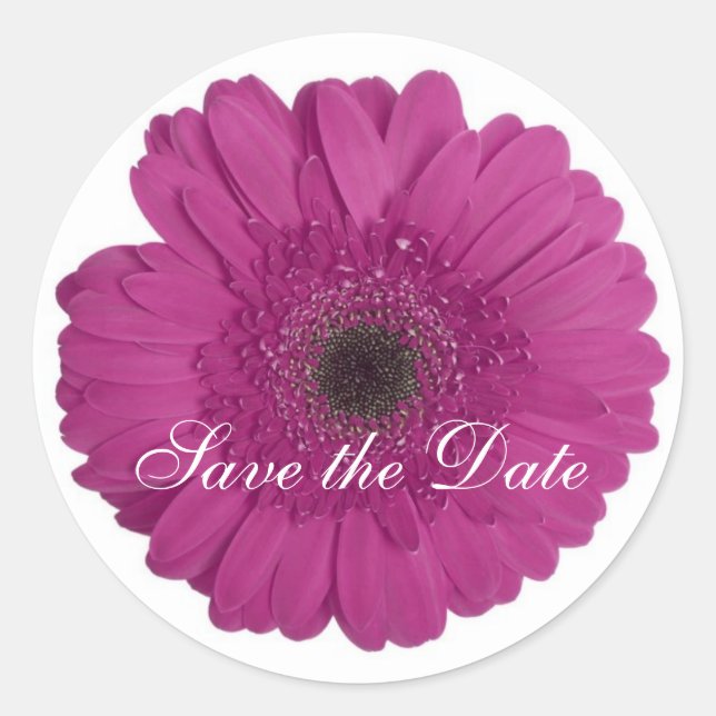 Redonda Daisy Personalizado Pegatina Floral (Anverso)