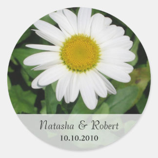 Redonda Daisy Save the Date Pegatina